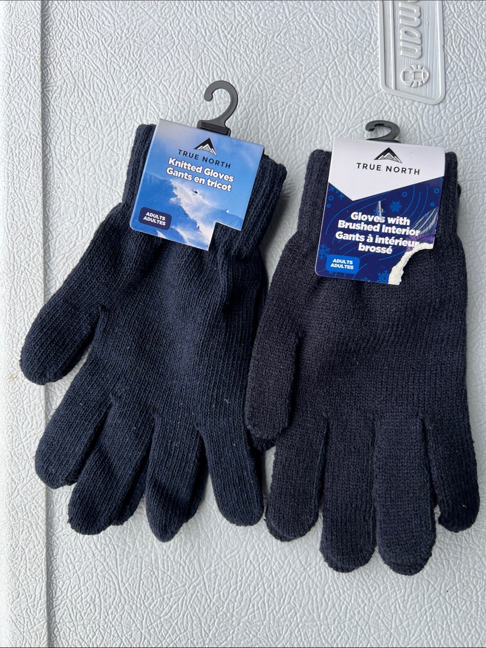 Men’s Black Knit Winter Gloves - Pack of 2